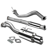 92-00 Honda Civic Catback Exhaust Single Rolled Tip Stainless Steel
