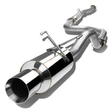 92-00 Honda Civic Catback Exhaust Single Rolled Tip Stainless Steel