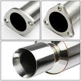 92-00 Honda Civic Catback Exhaust Single Rolled Tip Stainless Steel
