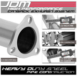 92-95 Honda Civic 3-Door Single Tip Catback Exhaust - Stainless Steel