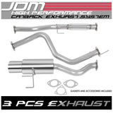 92-95 Honda Civic 3-Door Single Tip Catback Exhaust - Stainless Steel