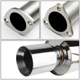 92-95 Honda Civic 3-Door Catback Exhaust Single Rolled Tip Stainless Steel