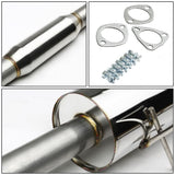 92-95 Honda Civic 3-Door Catback Exhaust Single Rolled Tip Stainless Steel