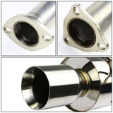 96-00 Honda Civic 3-Door Catback Exhaust Single Rolled Tip Stainless Steel