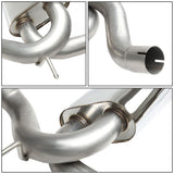 2007-2017 Jeep Wrangler Dual Single Tip Catback Exhaust Stainless Steel