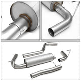 2007-2011 Jeep Wrangler Single Tip Catback Exhaust System Stainless Steel
