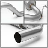 2007-2011 Jeep Wrangler 4DR Single Tip Catback Exhaust - Stainless Steel