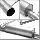 2007-2011 Jeep Wrangler 4DR Single Tip Catback Exhaust - Stainless Steel