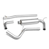 2007-2011 Jeep Wrangler 4DR Single Tip Catback Exhaust - Stainless Steel