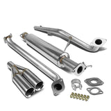 2006-2011 Kia Rio Dual Rolled Tip Catback Exhaust Stainless Steel