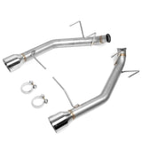 11-14 Ford Mustang 3.7L Axelback Exhaust Dual Rolled Tip Stainless Steel