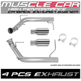2011-2014 Ford Mustang 5.0L Axleback Exhaust Dual Rolled Tip Stainless Steel