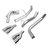 2009-2013 GMC Yukon Denali Quad Tip Axleback Exhaust Stainless Steel