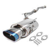02-06 Nissan Altima 2.5L Single Oval Burnt Tip Catback Exhaust Stainless Steel
