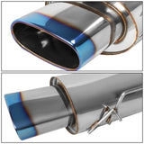 02-06 Nissan Altima 2.5L Single Oval Burnt Tip Catback Exhaust Stainless Steel