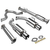 2007-2012 Nissan Altima Sedan Dual Rolled Tip Catback Exhaust - Stainless Steel