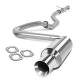 05-10 Scion tC Single Rolled Tip Catback Exhaust Stainless Steel