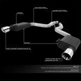 2015-2017 Ford Mustang GT 5.0L Catback Exhaust System - Stainless Steel