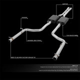 2009-2014 Dodge Challenger 5.7L Catback Exhaust System Aluminized Steel