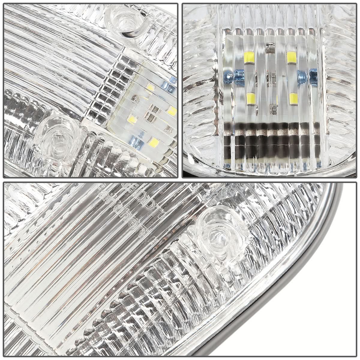 99-02 Dodge Ram 2500/3500 Chrome Housing White LED Cab Light