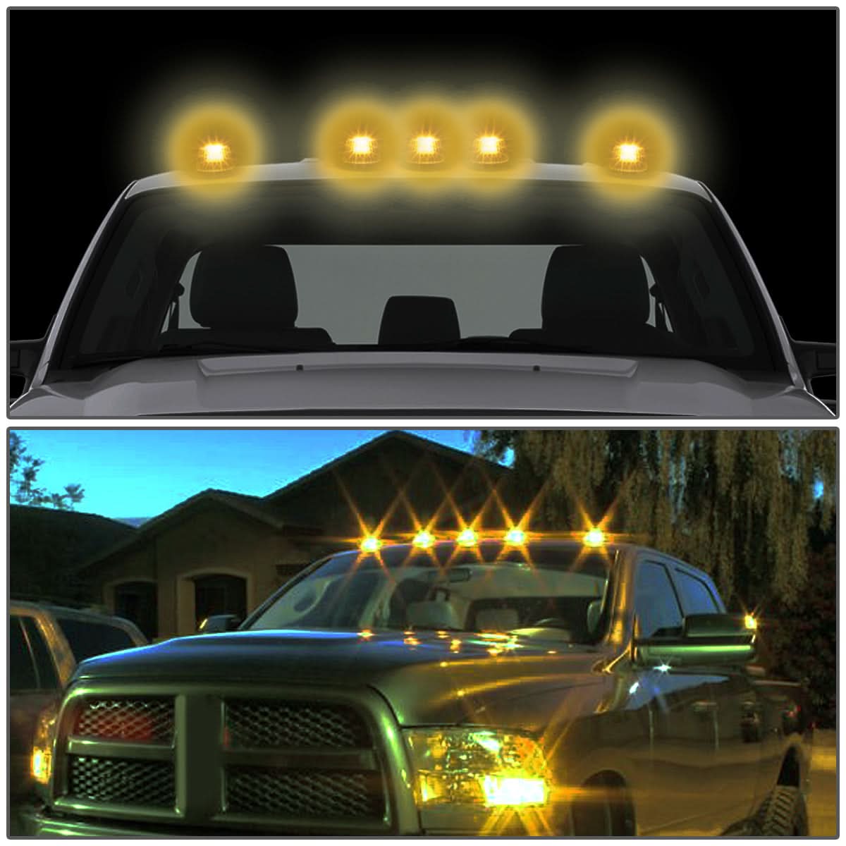99-15 Ford Super Duty Smoke Housing Amber LED Cab Light