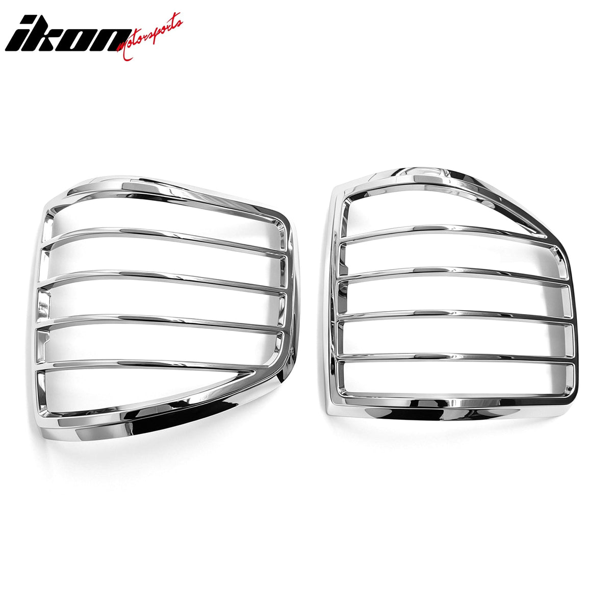 2004-2008 Ford F-150 F150 Flare Side 2PCS Driver Passenger Side Rear Tail Lights Lamps Bezels Cover Assembly Replacement Chrome