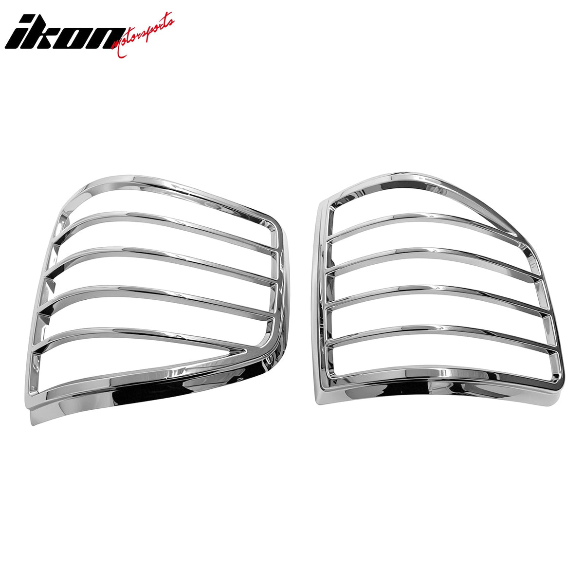 2004-2008 Ford F-150 F150 Flare Side 2PCS Driver Passenger Side Rear Tail Lights Lamps Bezels Cover Assembly Replacement Chrome