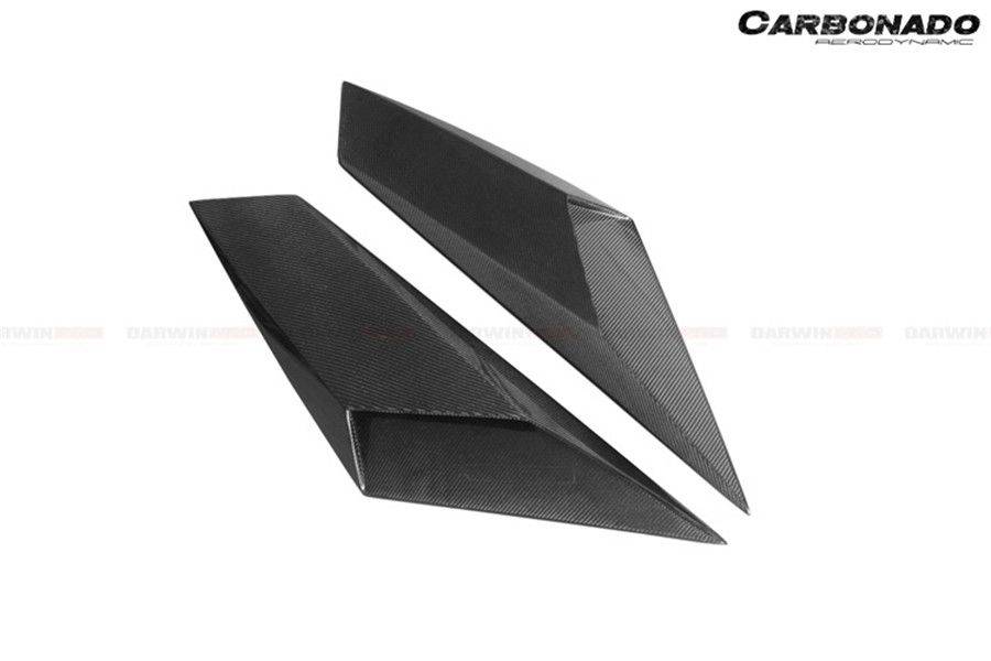 2011-2016 Lamborghini Aventador Style Carbon Fiber Rear Side Scoops Carbonado (DM) Fits: LP700, LP720 Coupe and Roadster