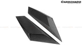 2011-2016 Lamborghini Aventador Style Carbon Fiber Rear Side Scoops Carbonado (DM) Fits: LP700, LP720 Coupe and Roadster