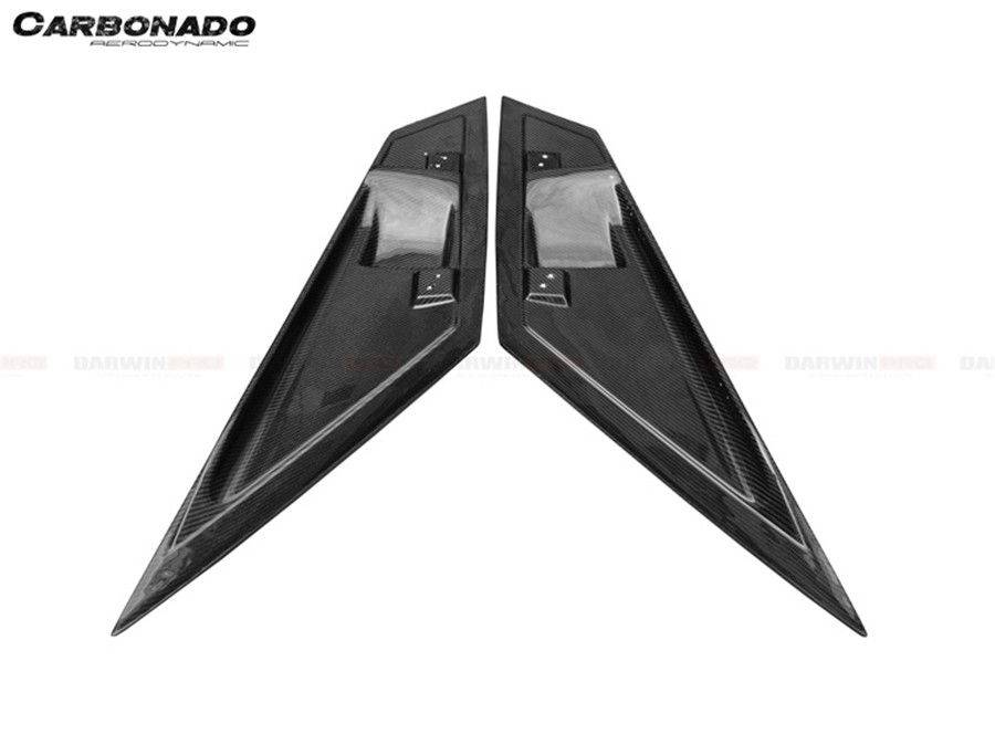 2011-2016 Lamborghini Aventador Style Carbon Fiber Rear Side Scoops Carbonado (DM) Fits: LP700, LP720 Coupe and Roadster