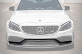 2015-2023 Mercedes Benz W205 C63 S AMG Carbon Fiber Front Bumper Trim Set (4pcs)