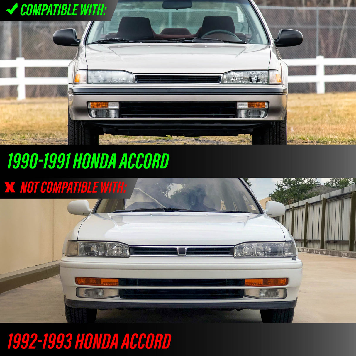 1990-1991 Honda Accord Amber Corner Lights