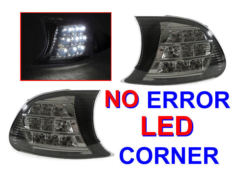 2002-2003 Bmw E46 2d/Cabrio Crystal Smoke White Led Corner Lights