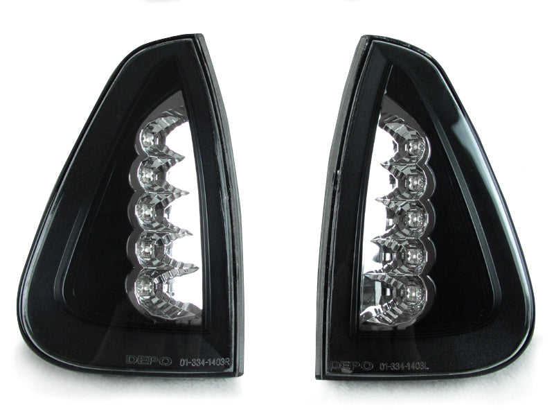 2006-2010 Dodge Charger Black Clear Corner Light - White LED