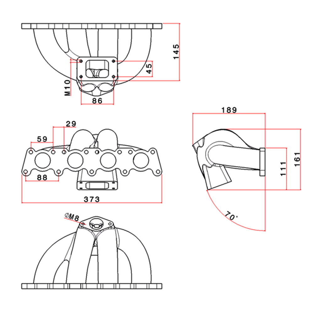 VW MKIV GTI T3 turbo manifold + Cast Aluminum Intake Manifold