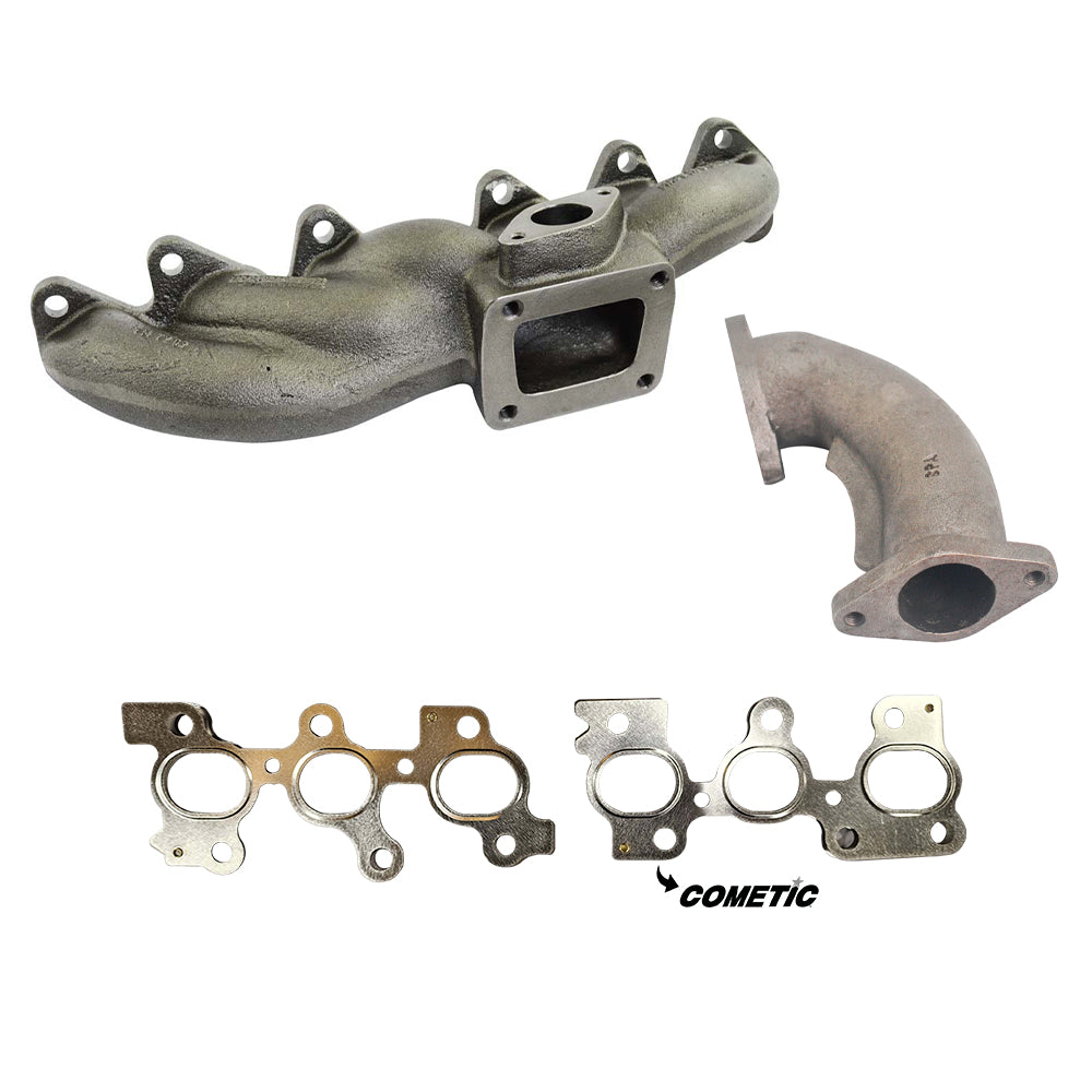 Toyota 2JZ-GTE T4 High Performance Turbo Exhaust Manifold 2 bolt + Wastegate Mount + COMETIC MLS EXHAUST MANIFOLD GASKET