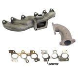 Toyota 2JZ-GTE T4 High Performance Turbo Exhaust Manifold 2 bolt + Wastegate Mount + COMETIC MLS EXHAUST MANIFOLD GASKET