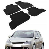 Car Floor Mat for 2006-2009 Volkswagen Golf Rabbit GTI Black 4PC Nylon