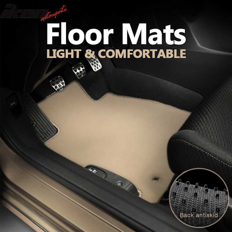 Car Floor Mat for 2006-2011 Honda Civic Beige Carpet 3PC Nylon