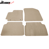 Car Floor Mat for 2009-2013 Toyota Corolla Beige Carpet 4PC Nylon