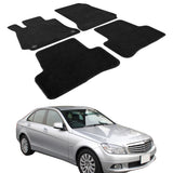Floor Mat for Mercedes-Benz W204 C Class 2008-2011 Black 4PC Nylon