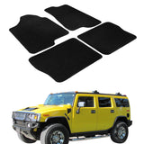 Car Floor Mat for 2003-2009 Hummer H2 Black Carpet 4PC Nylon