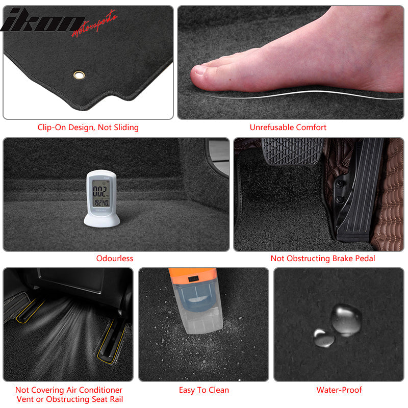 2010-2015 Chevrolet Camaro Car Floor Mats Carpet 2PC Nylon