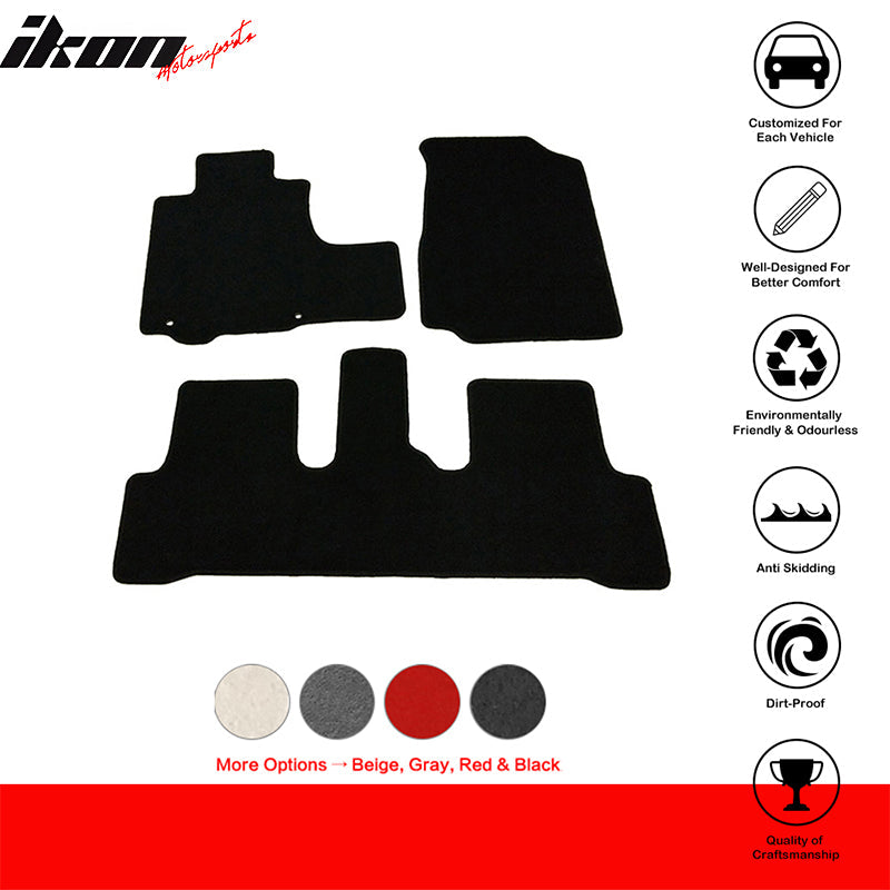 2007-2011 Honda CR-V Car Floor Mats Carpet 3PC Nylon