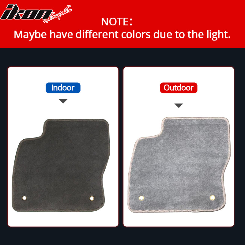 Car Floor Mat for 2011-2015 Ford Focus Gray Carpet 4PC Nylon