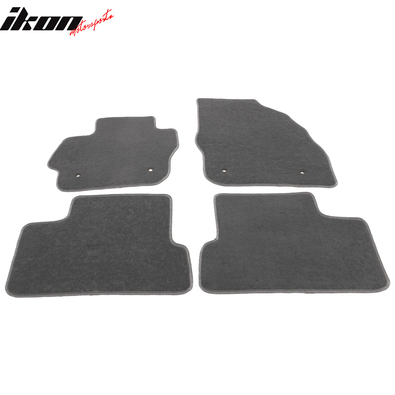 Car Floor Mat for 2010-2013 Mazda 3 Gray Carpet 4PC Nylon