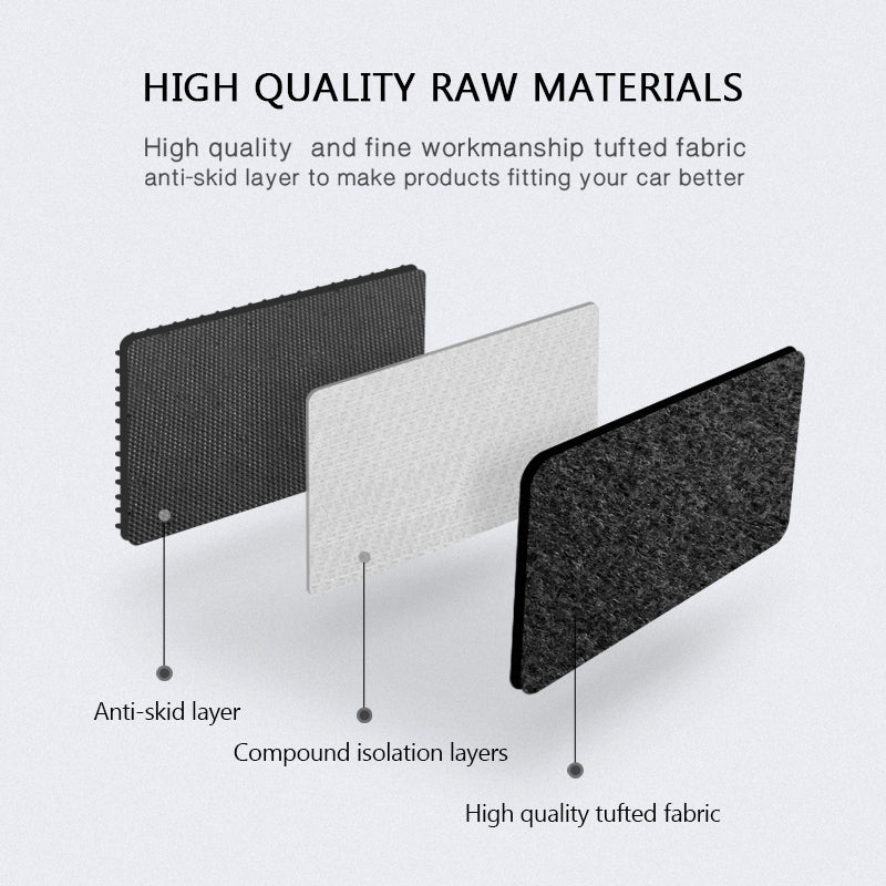 Car Floor Mat for 2016-2020 Toyota Mirai Black Front Rear  Nylon 4 PCS