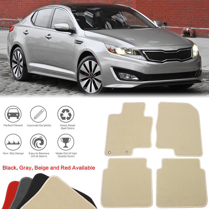 2011-2015 Kia Optima Car Floor Mats Carpet 4PC Nylon
