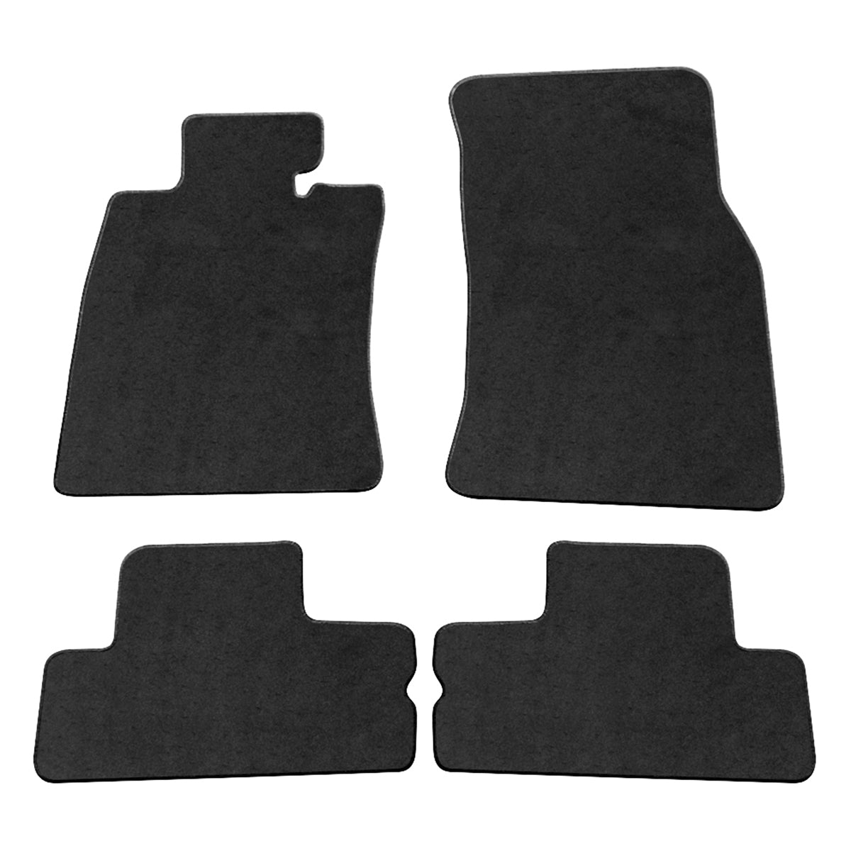 Car Floor Mat for 2002-2006 Mini Cooper Black Front Rear  Nylon 4PC