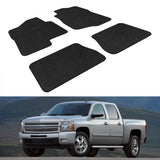 2007-2013 Chevrolet Silverado GMC Sierra Crew Cab Floor Mats 4PC Nylon